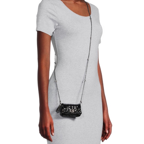 NWT No Boundaries Black Micro Mini Crossbody Handbag and Kisslock - Picture 2 of 5